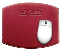 Red Leather Mouse Pad