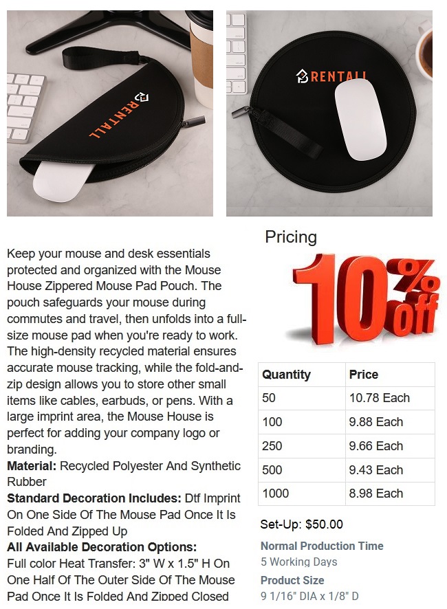 Mouse Pad Pouch