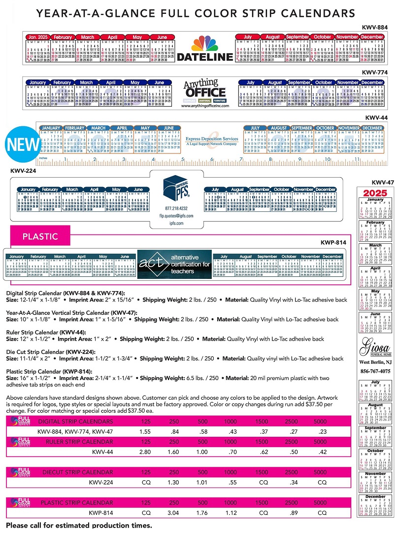 Computer Calendar Labels