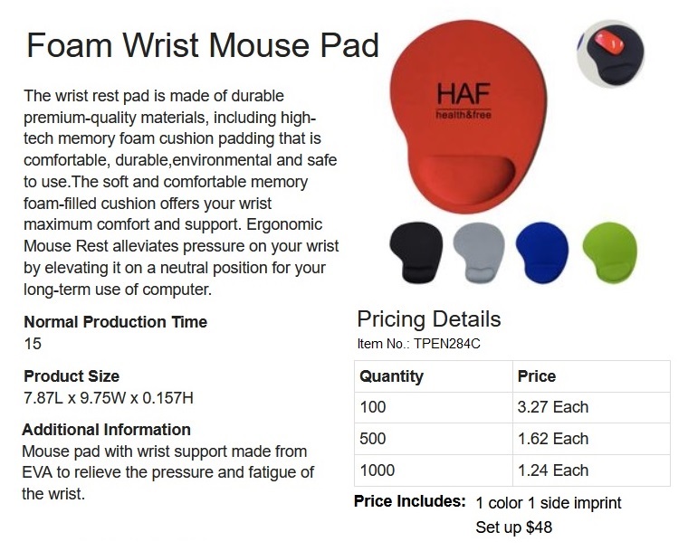 Foam Mouse Pad