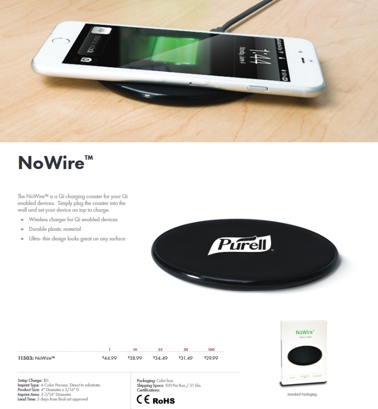 NoWire™ Qi Charging Coaster